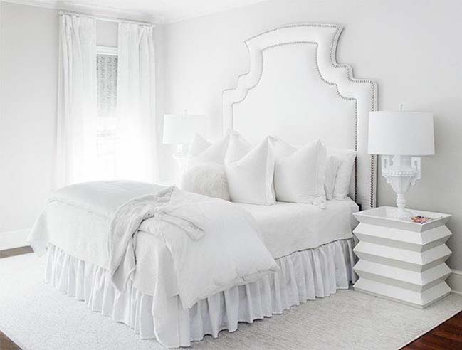 phong ngu dep mau trang 01 20 mẫu phòng ngủ đẹp với tông màu trắng tinh trong