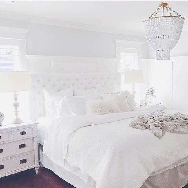 phong ngu dep mau trang 08 20 mẫu phòng ngủ đẹp với tông màu trắng tinh trong