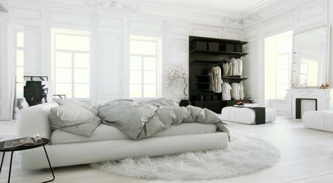 phong ngu dep mau trang 15 20 mẫu phòng ngủ đẹp với tông màu trắng tinh trong