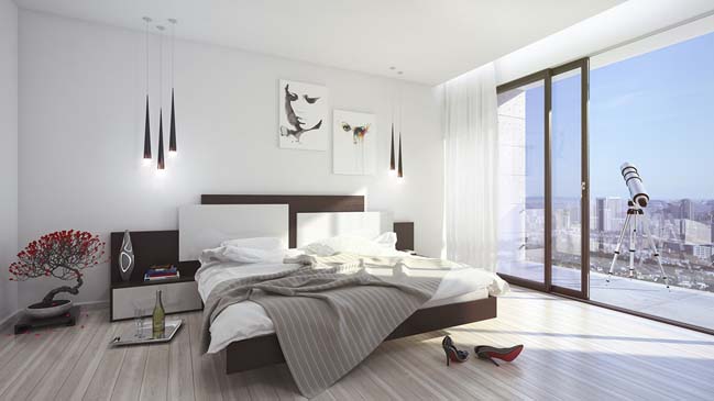 phong ngu dep mau trang 12 20 mẫu phòng ngủ đẹp với tông màu trắng tinh trong