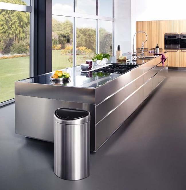 mau nha bep dep voi tu bep inox 07 Tham quan những mẫu nhà bếp đẹp với hệ tủ bếp inox sang trọng