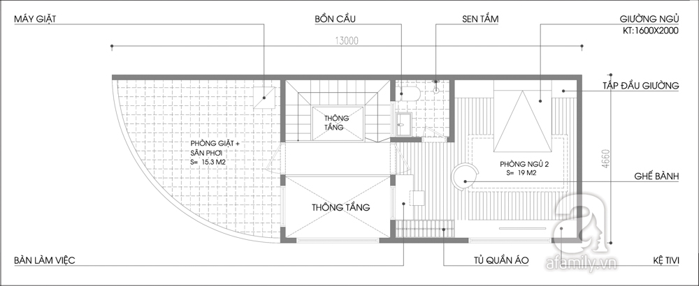 tu van 2201506182117463205 Chia se mẫu thiết kế nhà ống với mảnh đất bị vát tròn